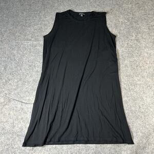 Eileen Fisher Tunic Top Womens Small Sleeveless Black Viscose Minimalist Stretch